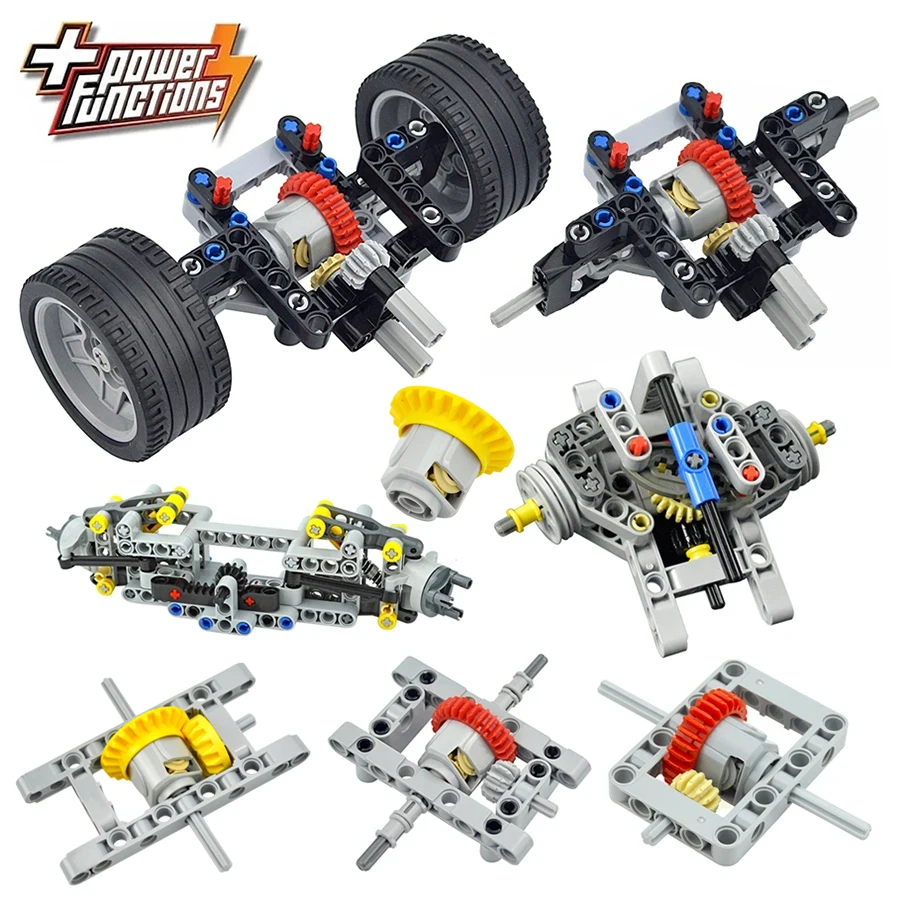 MOC Technical Differential Building Blocks Mechanical Differential Gears Toys Compatible with High-Tech Part 6573 62821 65414