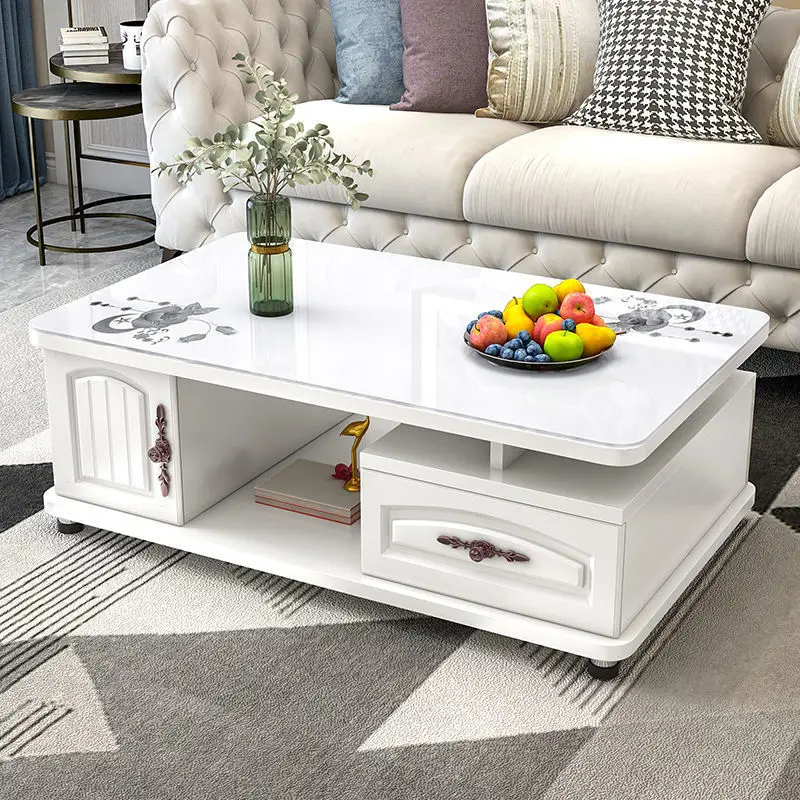 

Комплект: журнальный столик и тумба под телевизор из закаленного стекла. Современный, простой, креативный журнальный столик для гостиной, подходит для небольших квартир.