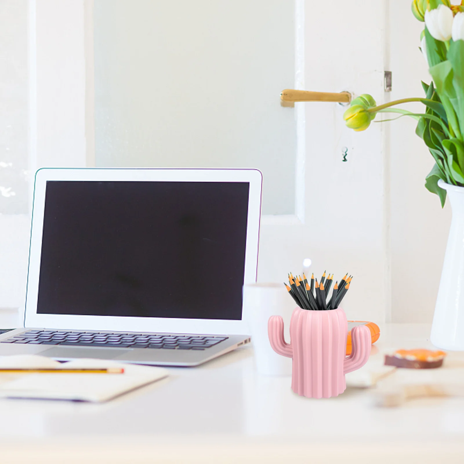 

2Pcs Cactus Pen Holder and Stationery Storage Container Attractive Design for Desk Organization Cactus Pen Holder