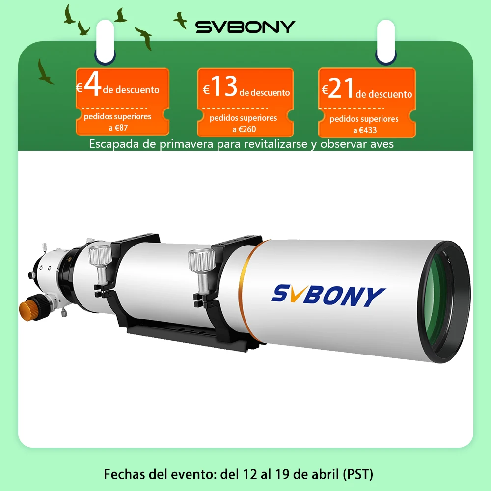 Telescopio Svbony Astro Refractor Acromático de Dispersión Extra Baja OTA SV503 para Astrofotografía de Observación Excepcional