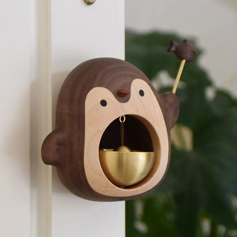 

copper bells, Japanese-style door reminder bells, dopamine doorbells housewarming, gift penguin cartoon door pendant