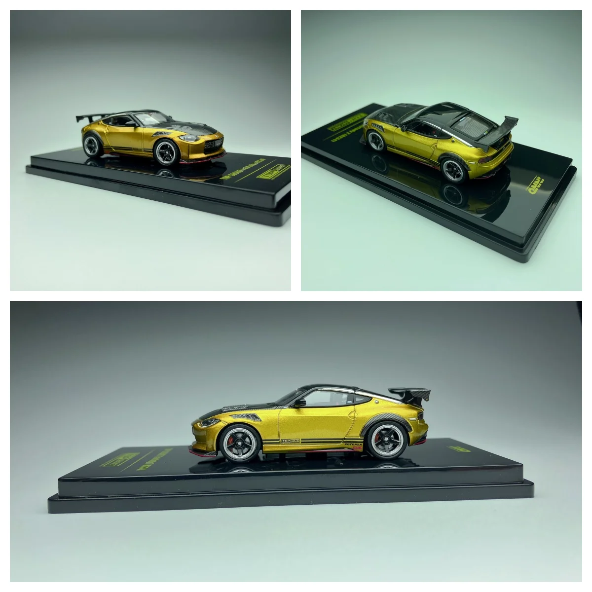 Inno 1:64 TOP SECRET Fairlady Z (RZ34) Gold Model Diecast Metal Car
