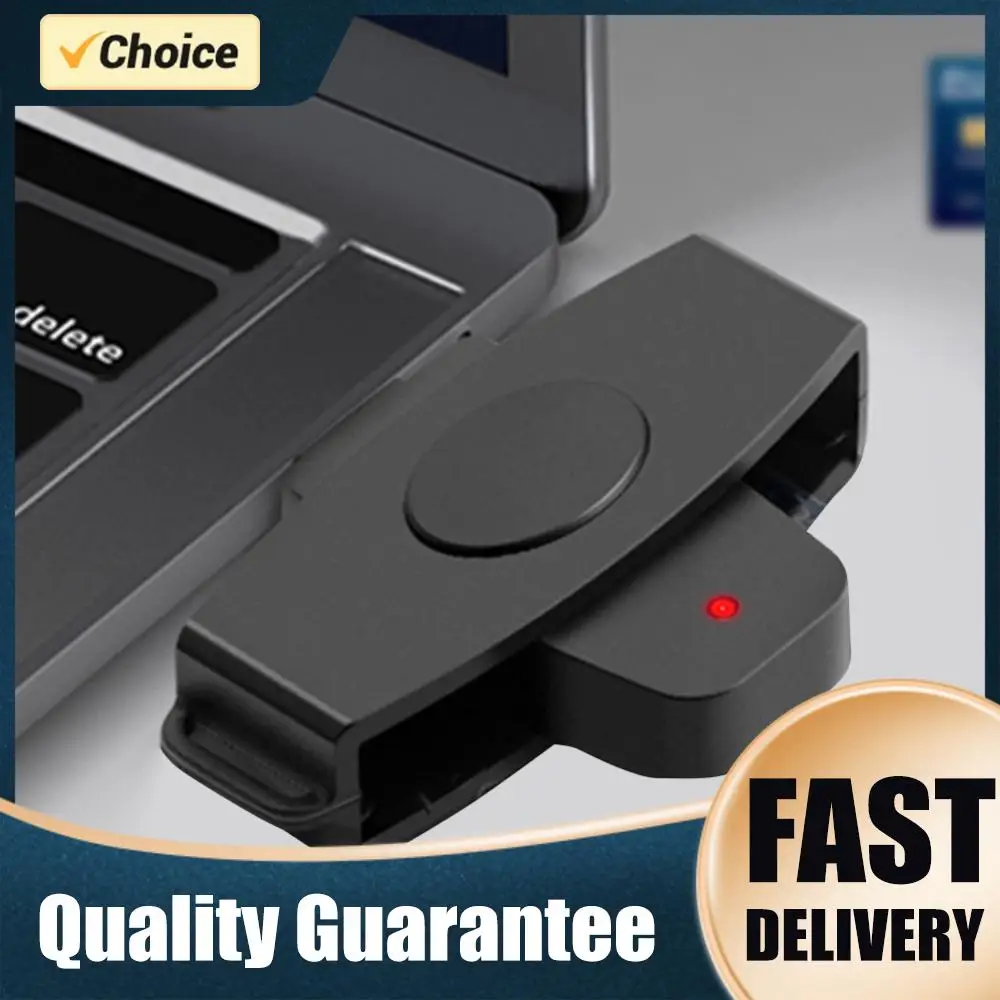 

1-10Pcs Type-C CAC Smart Card Reader Portable SIM IC Card Reader Bank Tax Declaration Accessories Support for Windows for OS