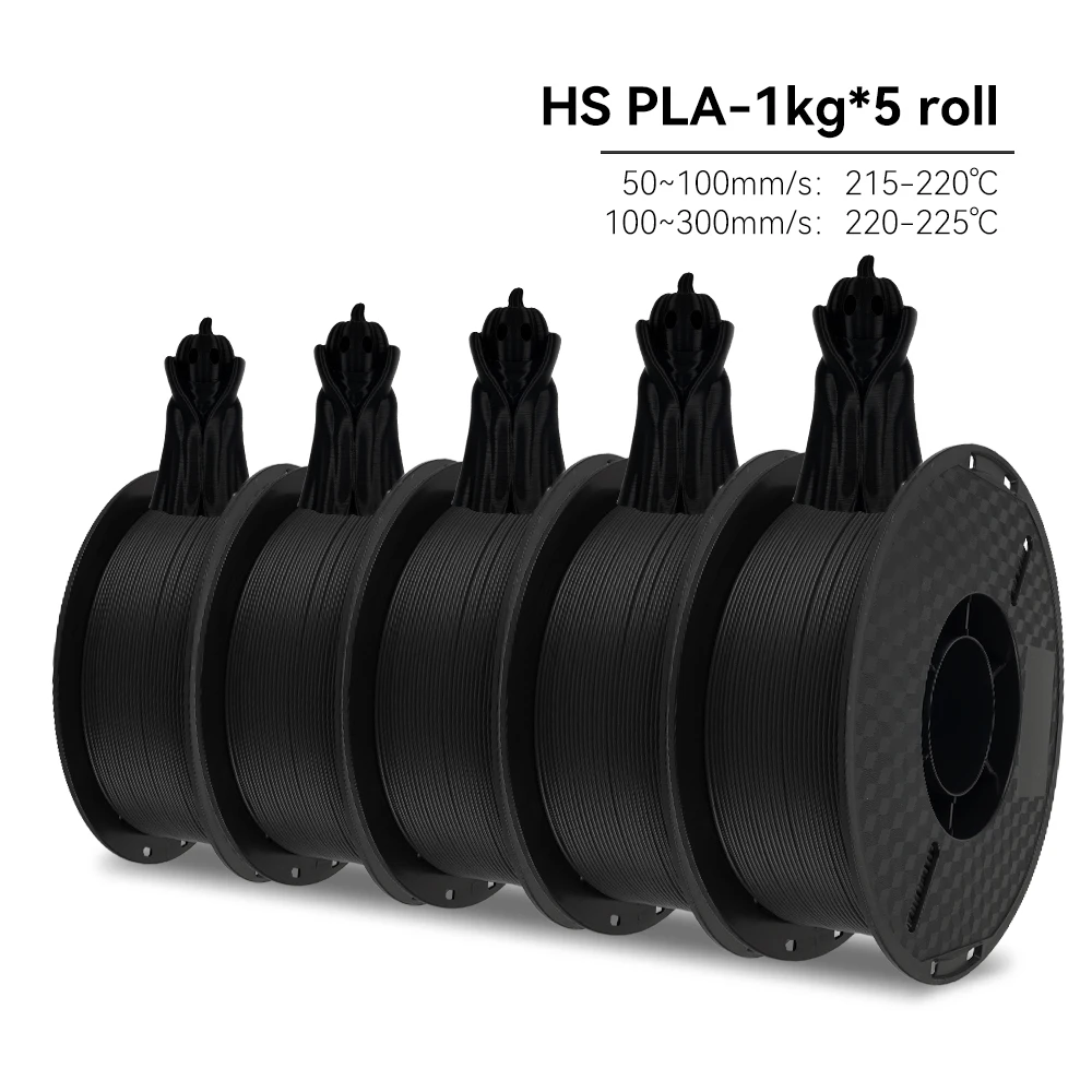 KEEPANG PLA/HS-PLA/PETG/Zijde PLA 3D Printer Filament 1.75mm Mix Kleur 5 Rolls Hoge snelheid PLA Afdrukken Materiaal voor Bambu Lab