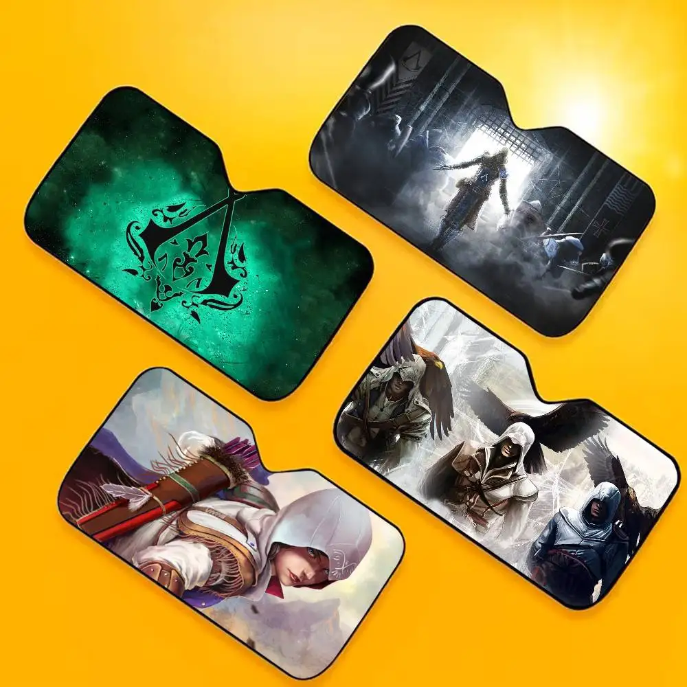 Capa de Assento com Proteção Solar Game A-Assassin S C-Creed Classic, Conjunto de Acessórios para Caminhão Off-Road, Volante Retrô, Presentes para Carro, Van, SUV