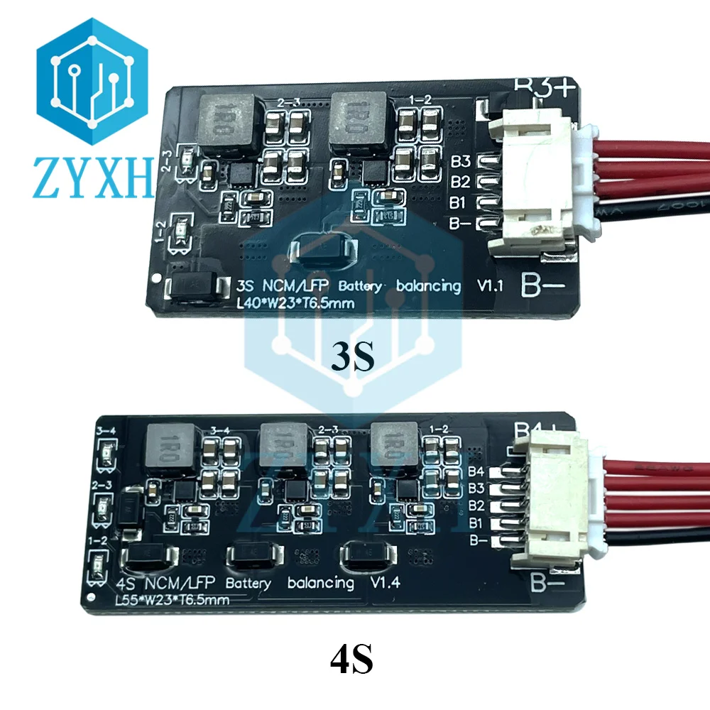 

1.2A Lifepo4 Lipo Li-ion Lithium Battery Active Equalizer Energy Transfer Board BMS 3S 4S Balancer Module Inductive Version