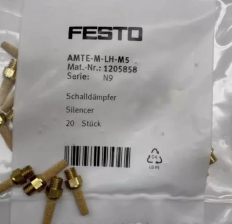 10PCS New original FESTO metal silencer AMTE-M-LH-M3 1231120 AMTE-M-H-M5 1206621 AMTE-M-LH-M5 1205858