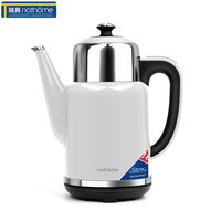 Nathome Household Electric Kettle Retro British Stylish Electric Water Boiler 304 Stainless Steel 1.7L For Home Kitchen