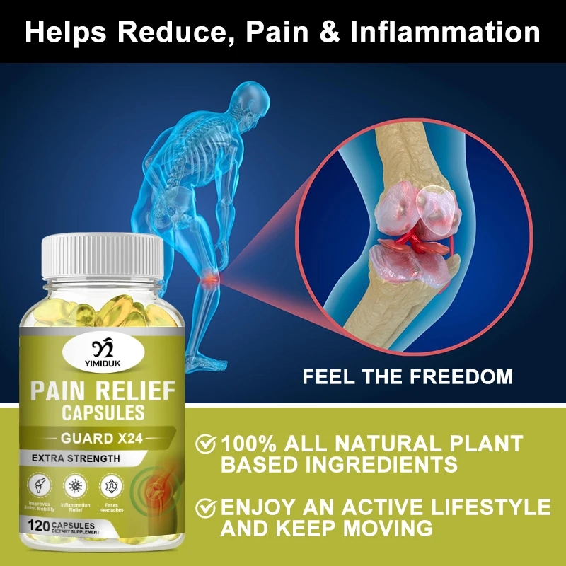 Organic Curcumin Capsules Relieve Pain Support Shoulder and Neck Joint Health Relieve Inflammation &Muscle Soreness
