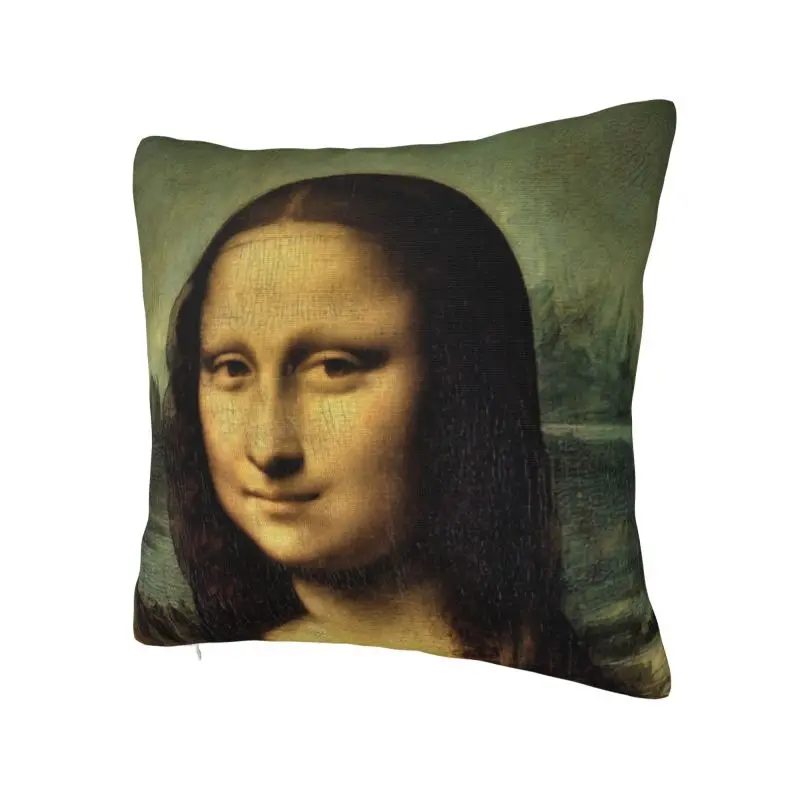 Classic Mona Lisa By Leonardo Da Vinci Modern Pillow Cover Home Decorative Painting Art Cushions for Sofa