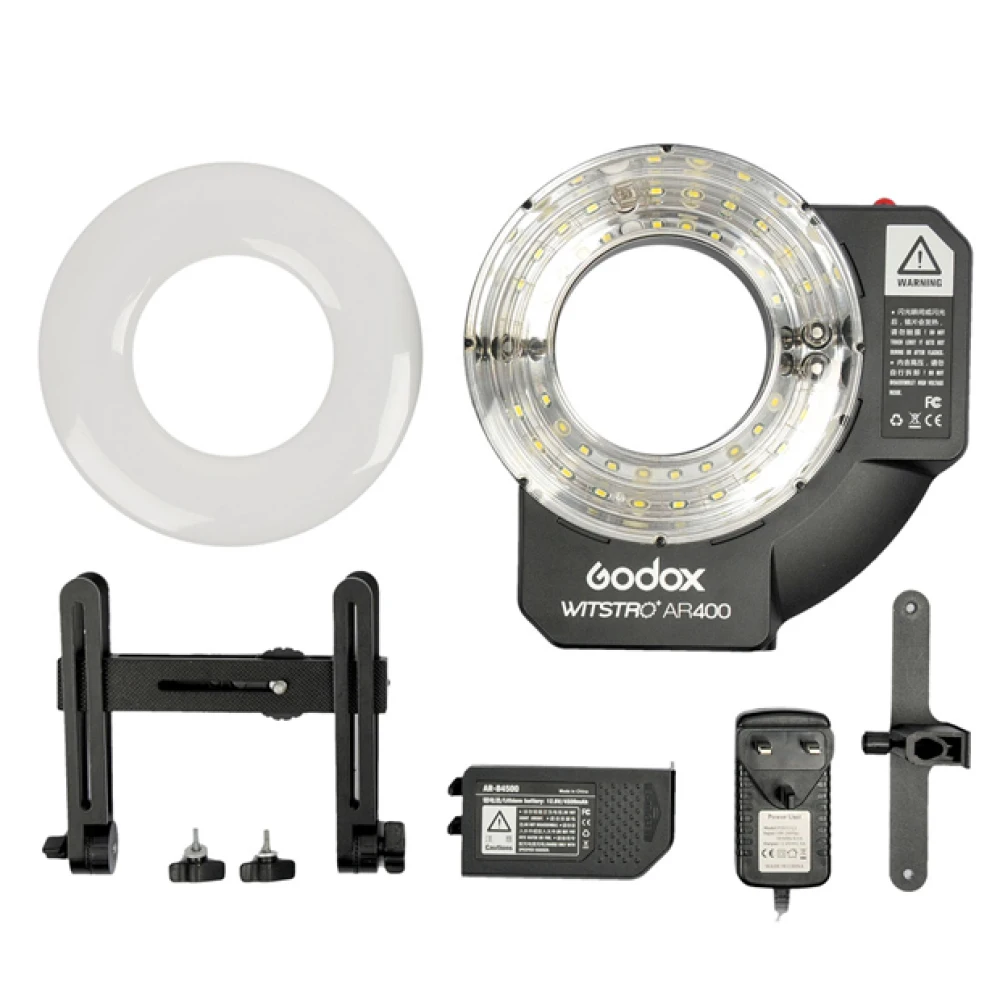 

AR400 Witstro Ring Flash Wireless Control 0.05-2.8s Recycle Time 5600K±200K for Professional Photography