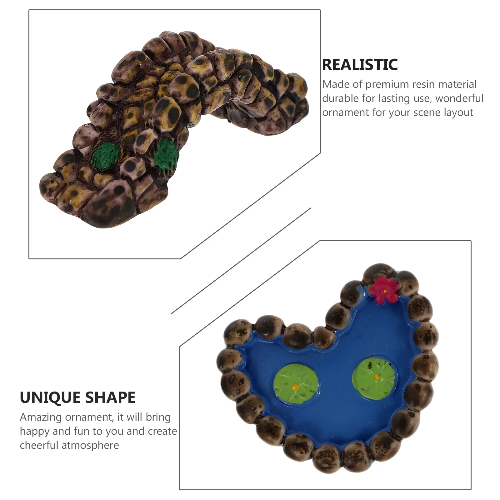 

5 pcs Micro Landscape Decor Resin Mini For Bonsai Succulent Potted Plant Diy Home Yard Outdoor Garden Decoration Ornament