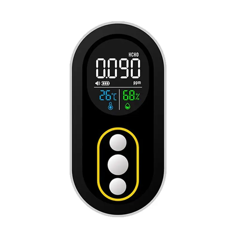 Buzzer Alarm Formaldehyde Detector Indoor Air Quality Monitor Thermometer Hygrometer For Pollution