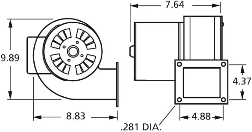 115 Volt 265  Centrifugal Blower