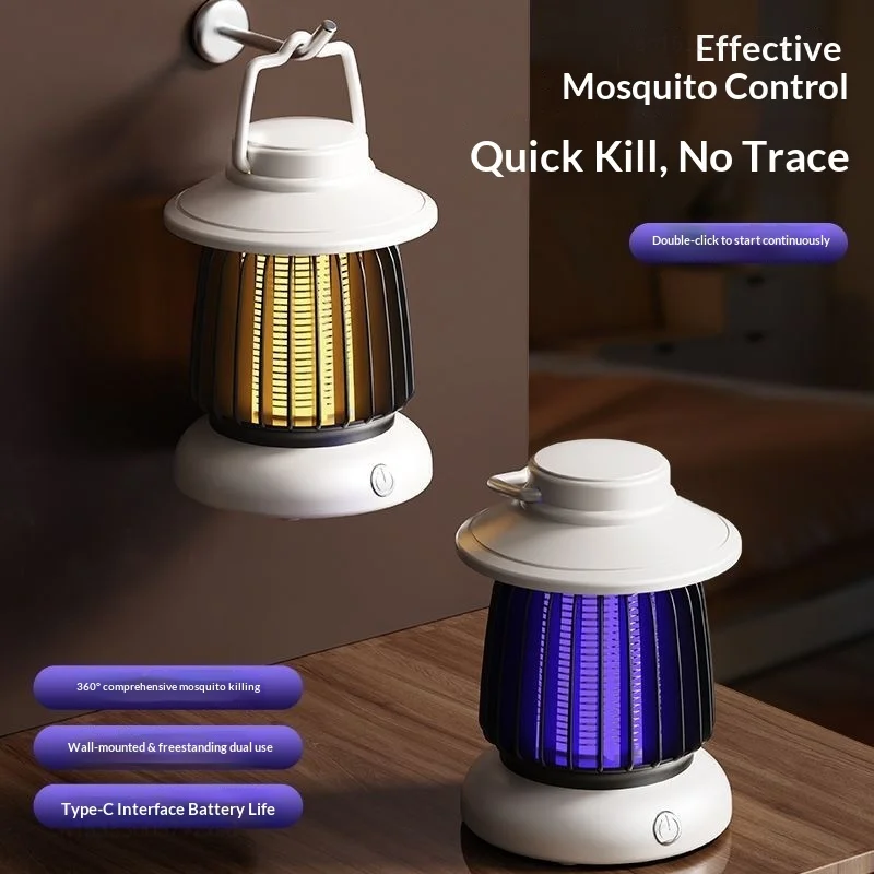 Electric Shock Mosquito Killer Lamp Outdoor Atmosphere Light Mosquito Repellent Home Mosquito Zapper Household Portable Outdoor