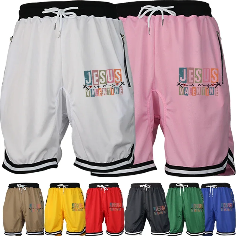 

Мужские летние повседневные спортивные штаны для фитнеса, баскетбола, модные свободные дышащие сетчатые спортивные штаны в стиле хип-хоп, шорты