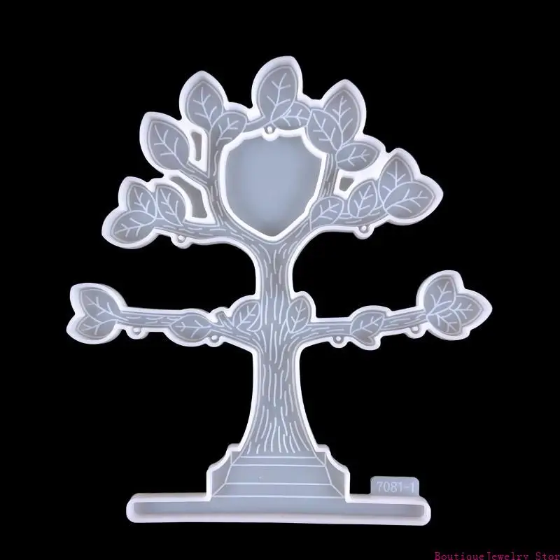 E1PE DIY Photo Frame Tree Pendant Epoxy Resin Mold Desktop Decorations Silicone Mould