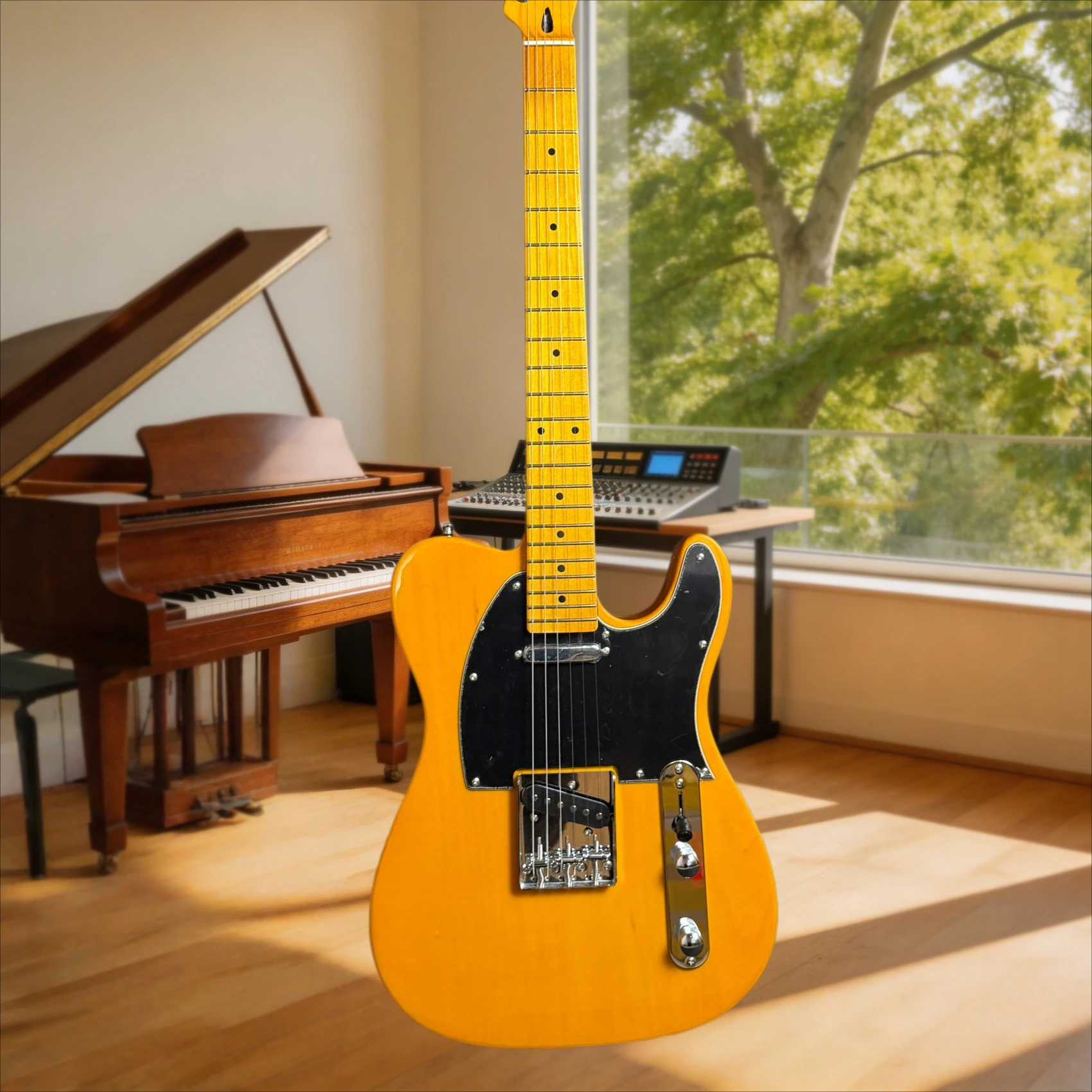 Hot Yellow   Alder Wood Body Maple Fingerboard TLE Electric Guitar Free Delivery New Year Gift Fixed Bridge 2026 view 2