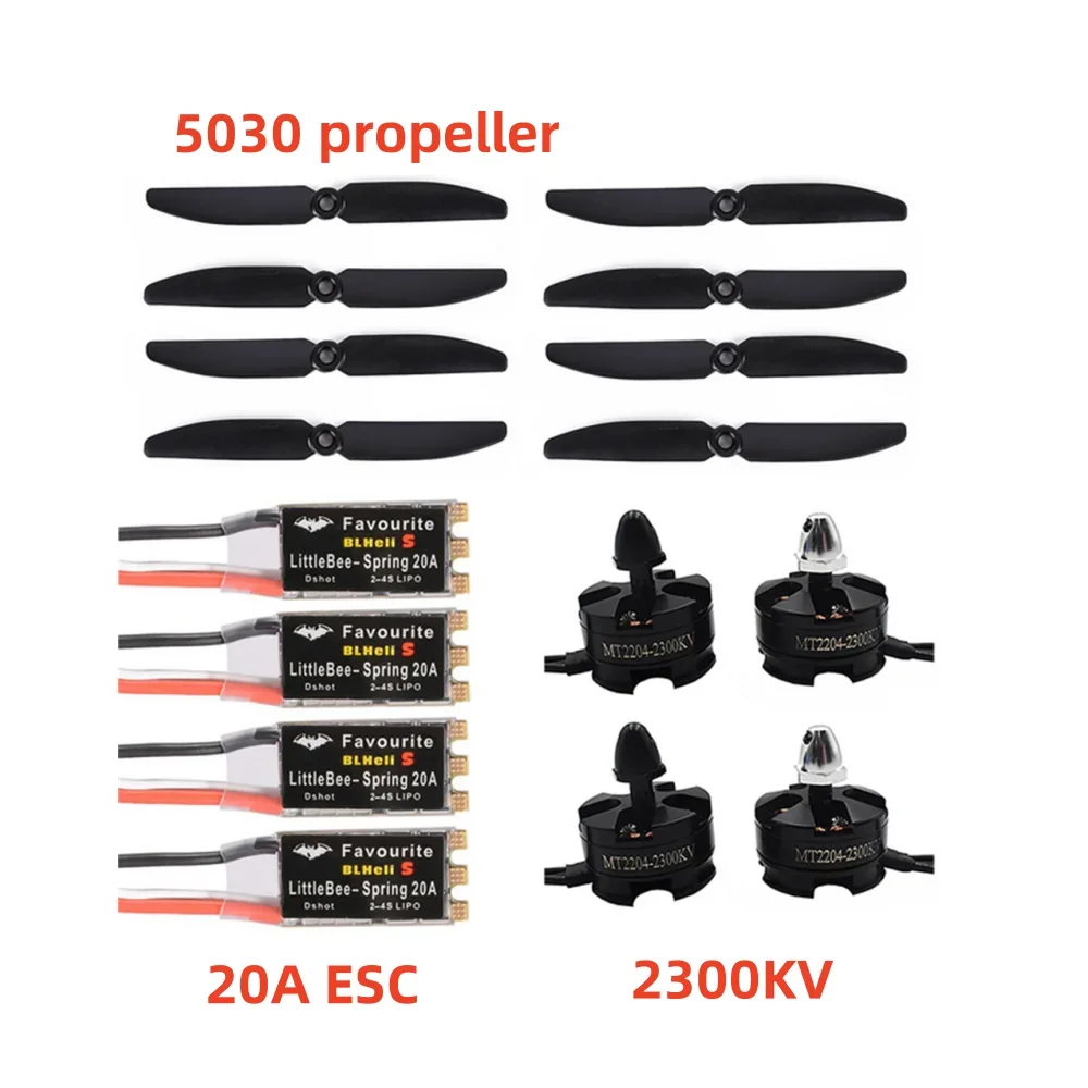 MT2204 2300KV CW CCW Brushless Motor & FVT Littlebee 20A BLHeli-s SPRING ESC 5030 Prop for FPV Racing Quad Motor FPV Multicopter