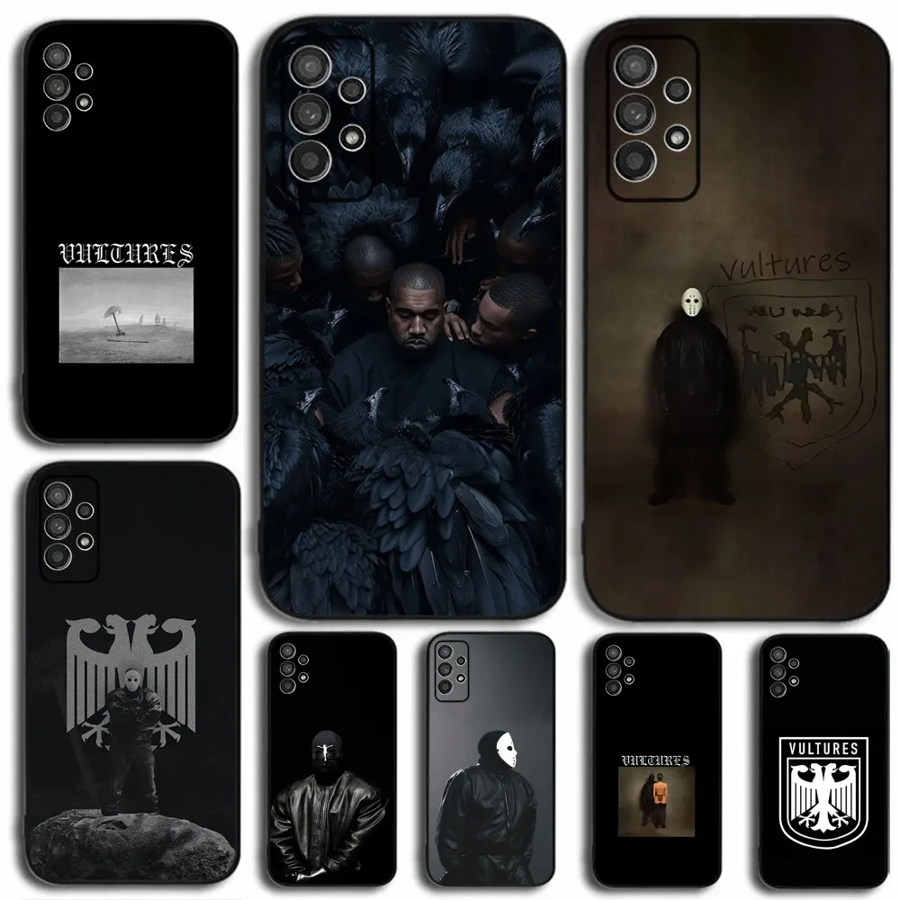 Rapper K-Kanye West Vultures Phone Case For Samsung Galaxy A13,A21s,A22,A31,A32,A52,A53,A71,A80,A91 Soft Black Cover