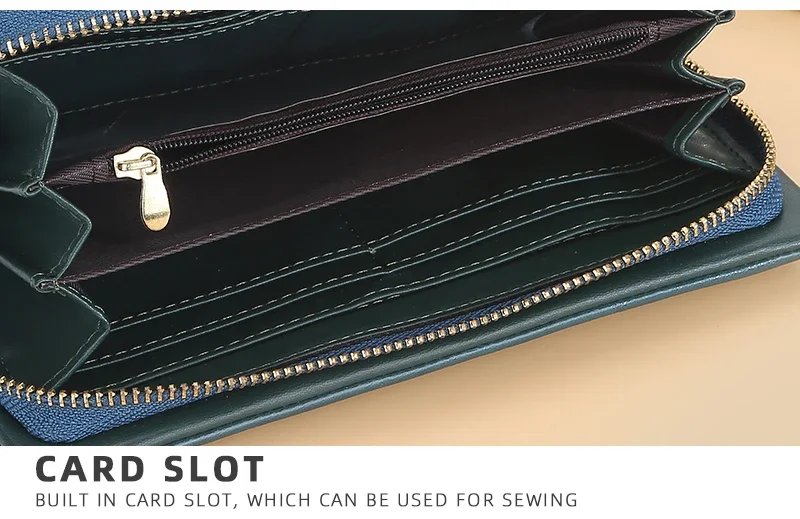 Baellerry Lange Damen-Geldbörsen, Tasche mit Handyfach, Namensgravur, Marken-Damen-Geldbörse mit Reißverschluss, Kartenhalter, Damen-Geldbörse für Mädchen – Detail 23