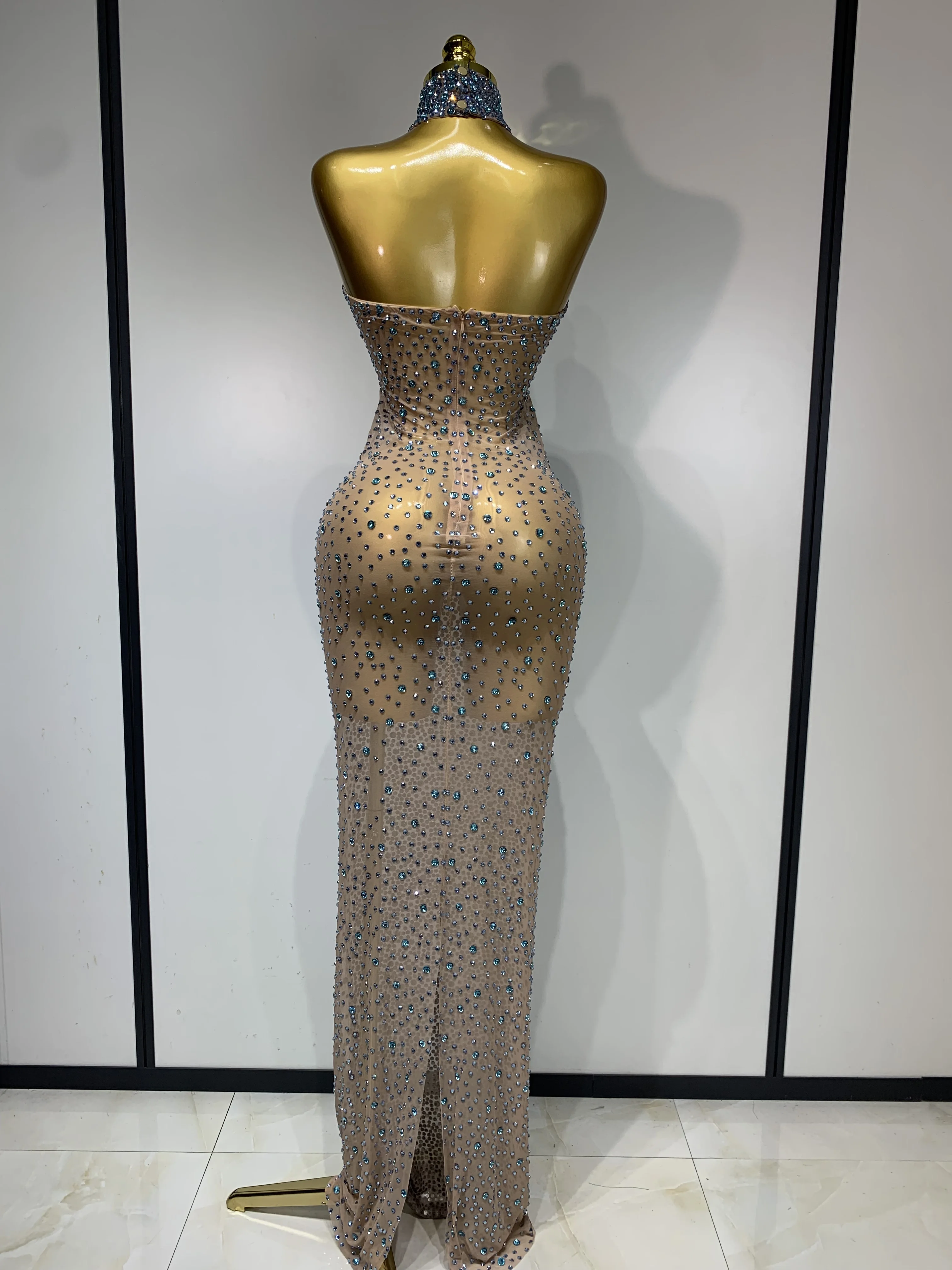 Sparkly Rhinestones Sleeveless Dress Sexy Mesh Transparent Celebrate Evening Wedding Prom Luxury Birthday Dresses Stage Outfit - AliExpress 200000345 Sparkly Rhinestones Sleeveless Dress Sexy Mesh Transparent Celebrate Evening Wedding Prom Luxury Birthday Dresses Stage Outfit - AliExpress 200000345