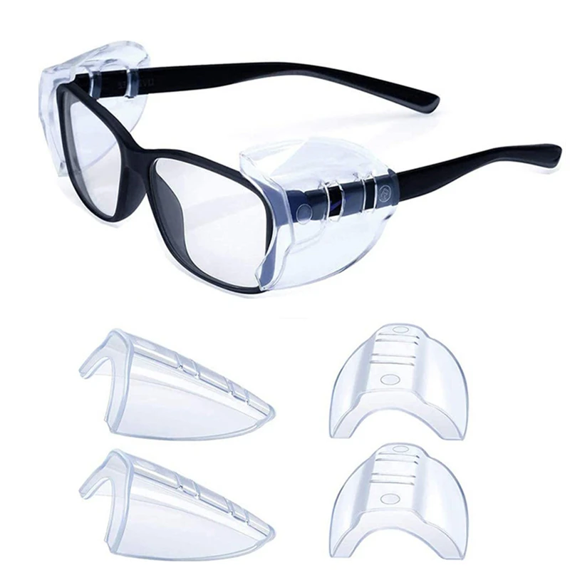 1Pair Eye Flexible Clear Shields Side Safety Goggles Glasses Protection Universal Anti Fog For Women Men Fashion New