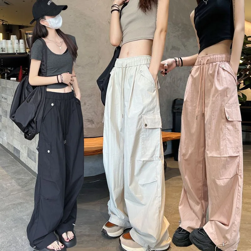Adult Quick-dry Work Pants Youth Ice Silk Jogger Pants Adult Hiking Wide-leg Pants Women's Outdoor Sports Breathable Pants Kids