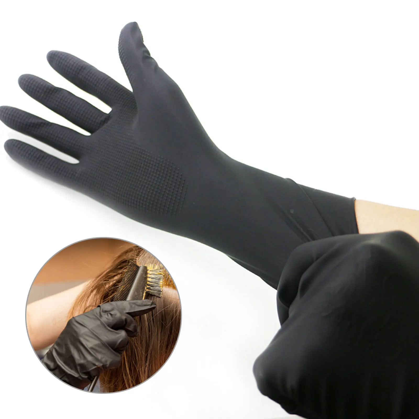 Hair Thicker Rubber Gloves Hair Dyed Gloves Durable anti-slip Beauty Salons Hairdressing Hair Care Styling Tools Hot 1 Pair