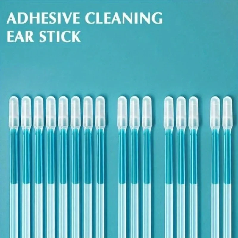 24-Pack Disposable Adhesive Ear Cleaning Sticks,Soft Silicone Earwax Removal Tools Safe Easy to Use,Ear Cleaner for All Ages