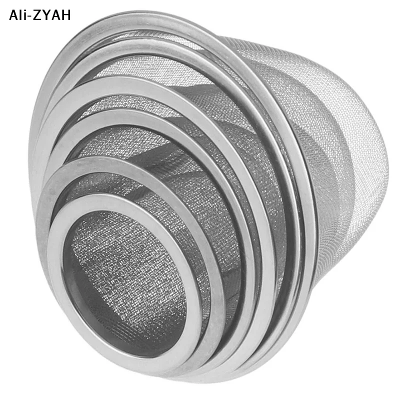 Durchmesser 5-8CM Wiederverwendbarer Edelstahl-Teefilter Sieb für Teekanne Teeblätter Gewürze Getränkefilter Küchenzubehör