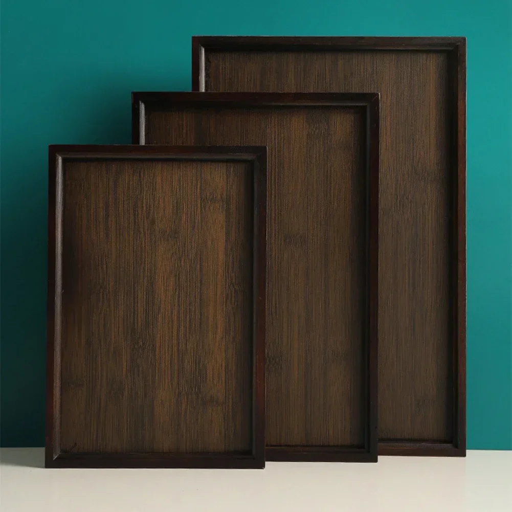 

Rectangular Tea Tray Solid Wood Tray Tea Cup Tray Vertical Tray Wooden Hotel Dinner Tray Storage Tray Tableware