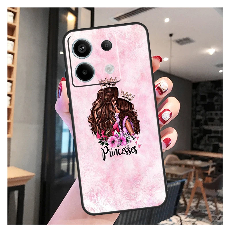 Beautiful Mother Daughter Son Case For Xiaomi Redmi Note 13 Pro 12 11 9 10 12S 11S 10S 9S Redmi 13 12 10C 12C 13C Cover