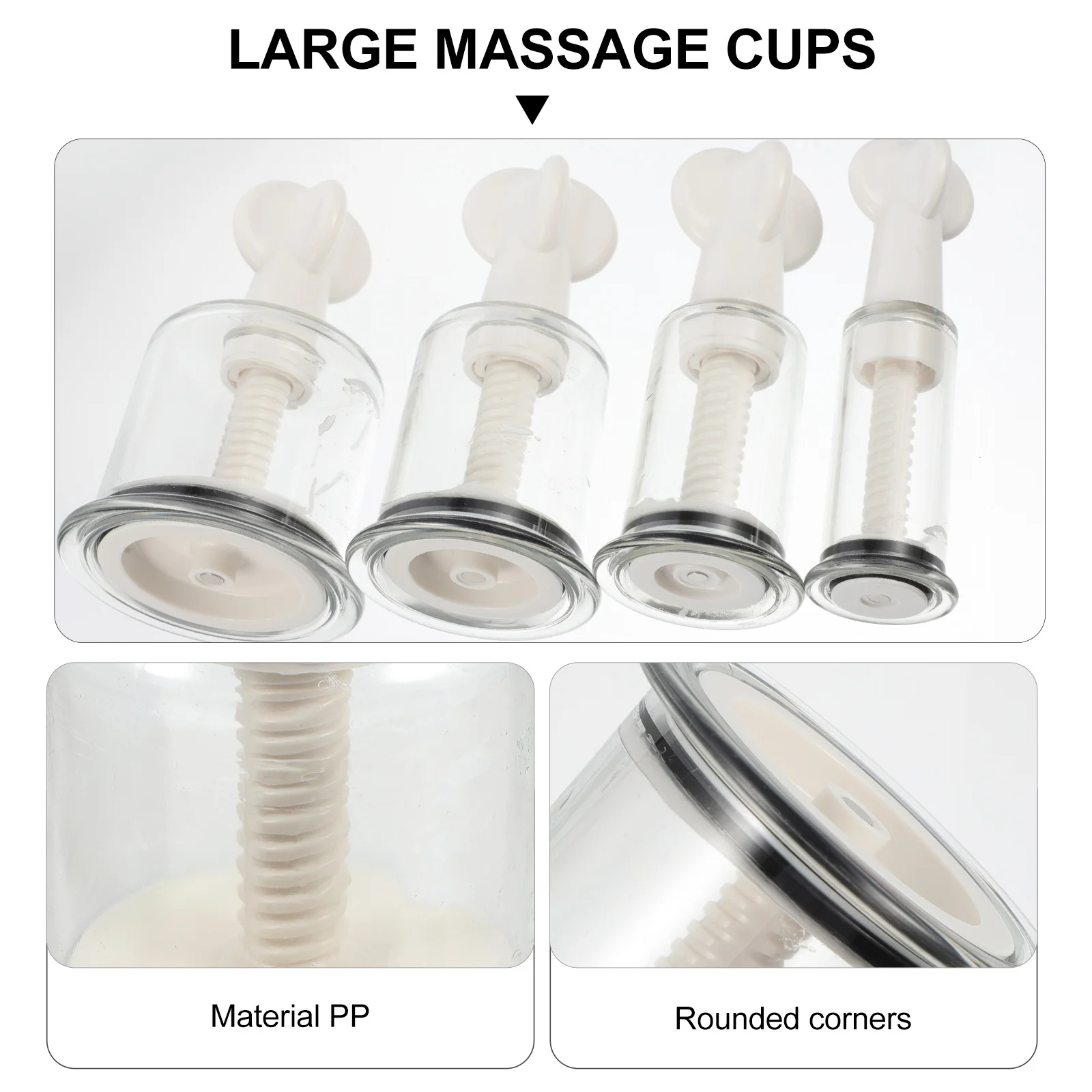 

8Pcs Chinese Cupping Therapy Device for Body Massage Large Suction Cups Improve Blood Circulation Vacuum Therapy Cupping Jars