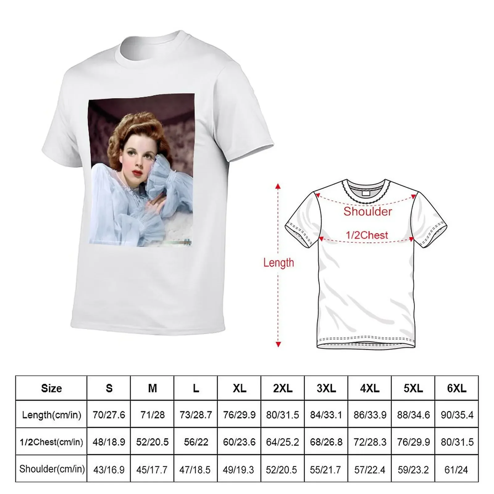 Colorized Judy Garland circa 1943 T-Shirt tees street wear vintage anime shirt anime men clothings