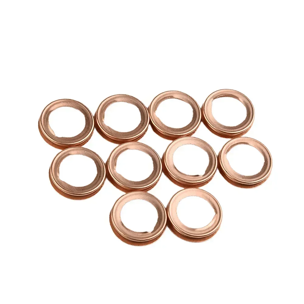 10pcs Copper Metal Oil Drain Plug Crush Washer Gasket Oil Pan Gaskets 11026-JA00A For Nissan For Infiniti Auto Parts