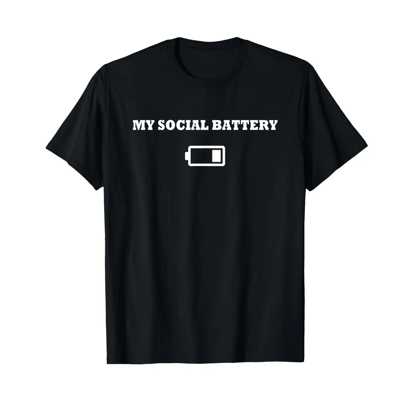 My Social Battery Antisocial Introverted Introvert Ironic T-Shirt Vintage Washed Versatile Stretched Fashion Comfortable Casual