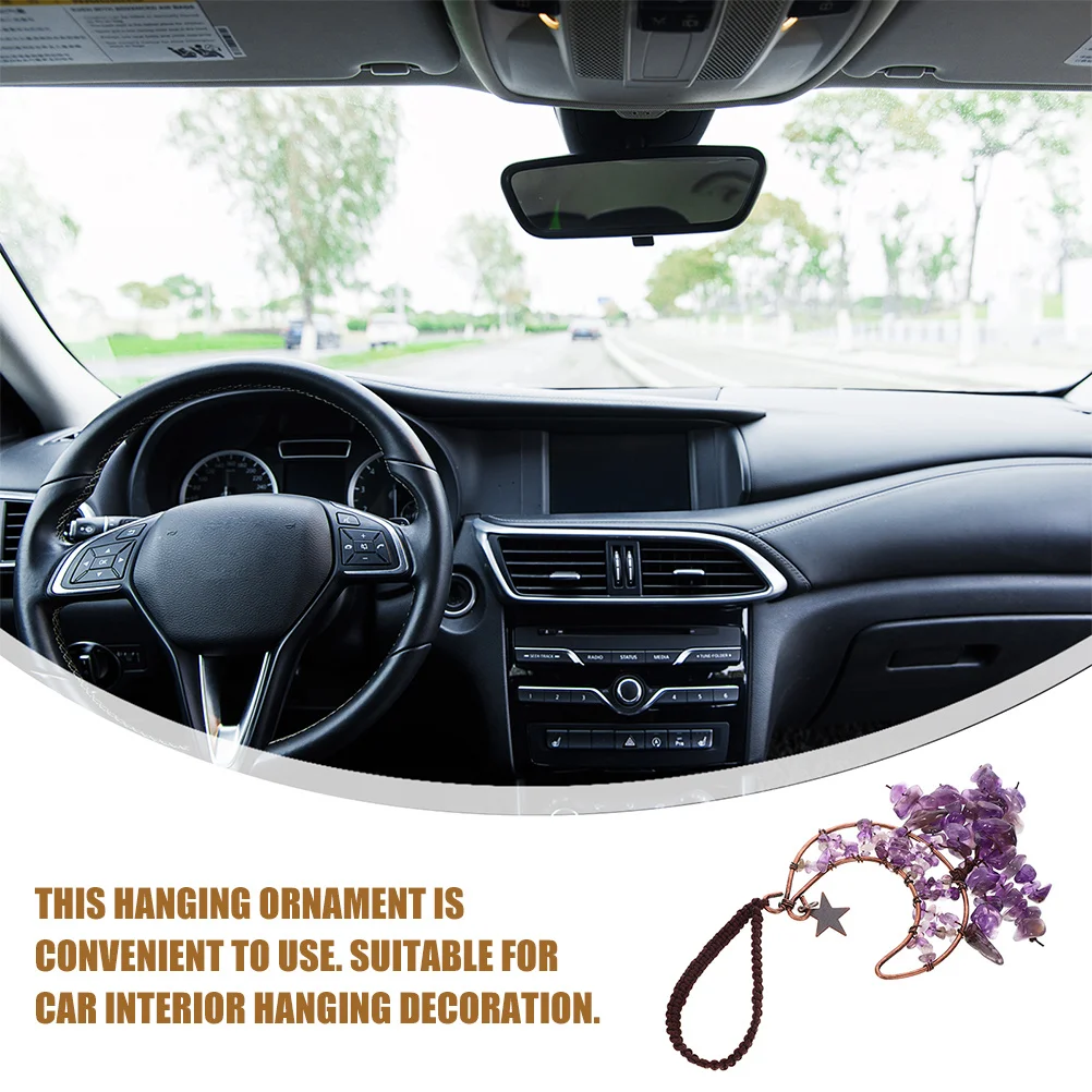 

2Pcs Crystal Hanging Ornament Exquisite Craftsmanship Car Interior Decor Rear View Mirror Accessories Warm Textured Atmosphere