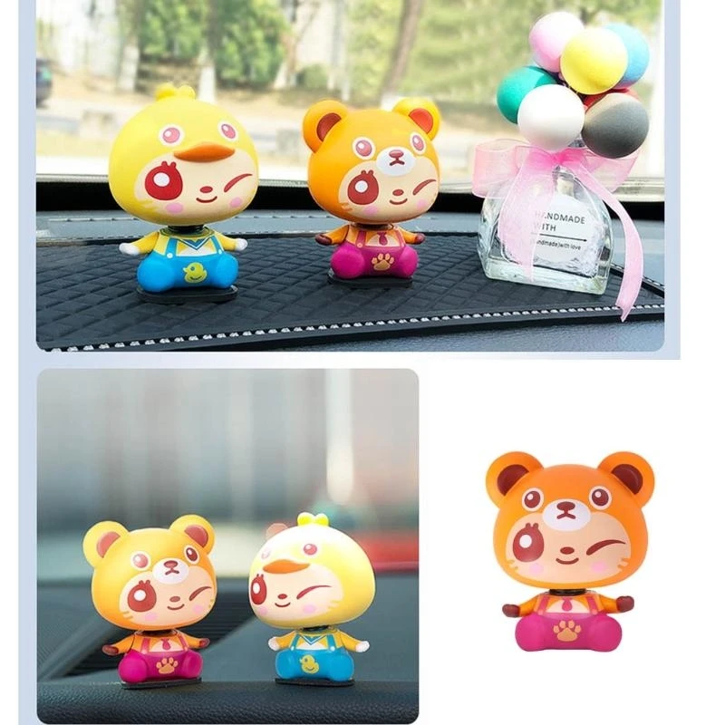 

A2UC 3D Cartoon Shaking Head Animal Doll Car Ornament Automotive Decoration Toy
