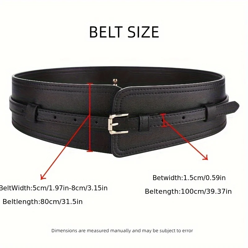 Cinturón ancho de cuero genuino para mujer, cinturones con hebilla para vestidos, abrigos, accesorios para cintura