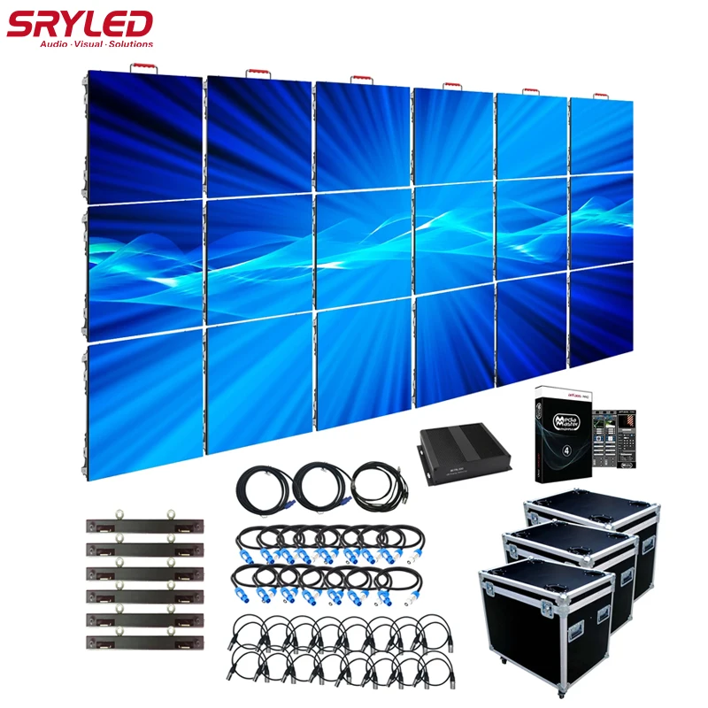 LED Display Panels Indoor P3.91 500x500mm Full Color 3840Hz Concert Stage Rental LED Video Wall Church Led Screen Event Backdrop