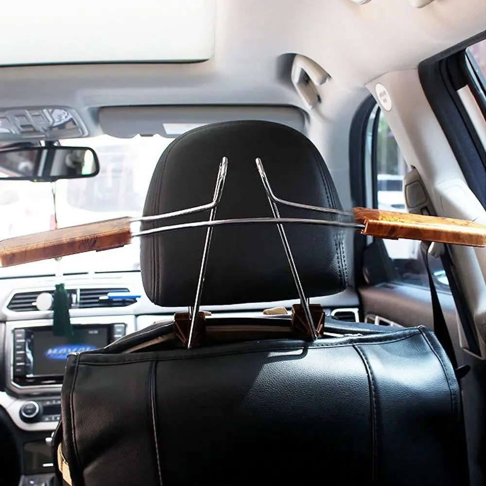 

Durable Car Seat Back Clothes Rack Practical Stainless Steel Clothes Drying Rod Creative Retractable Storage Bracket