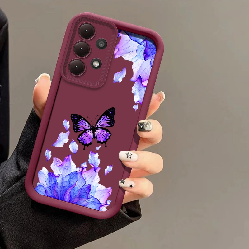 Butterfly Fashion Case For Samsung Galaxy M54 M51 M36 M34 M31 M13 M14 M12 M11 M05 M06 M04 M02S M01S Anti Scratch Soft Cases Capa