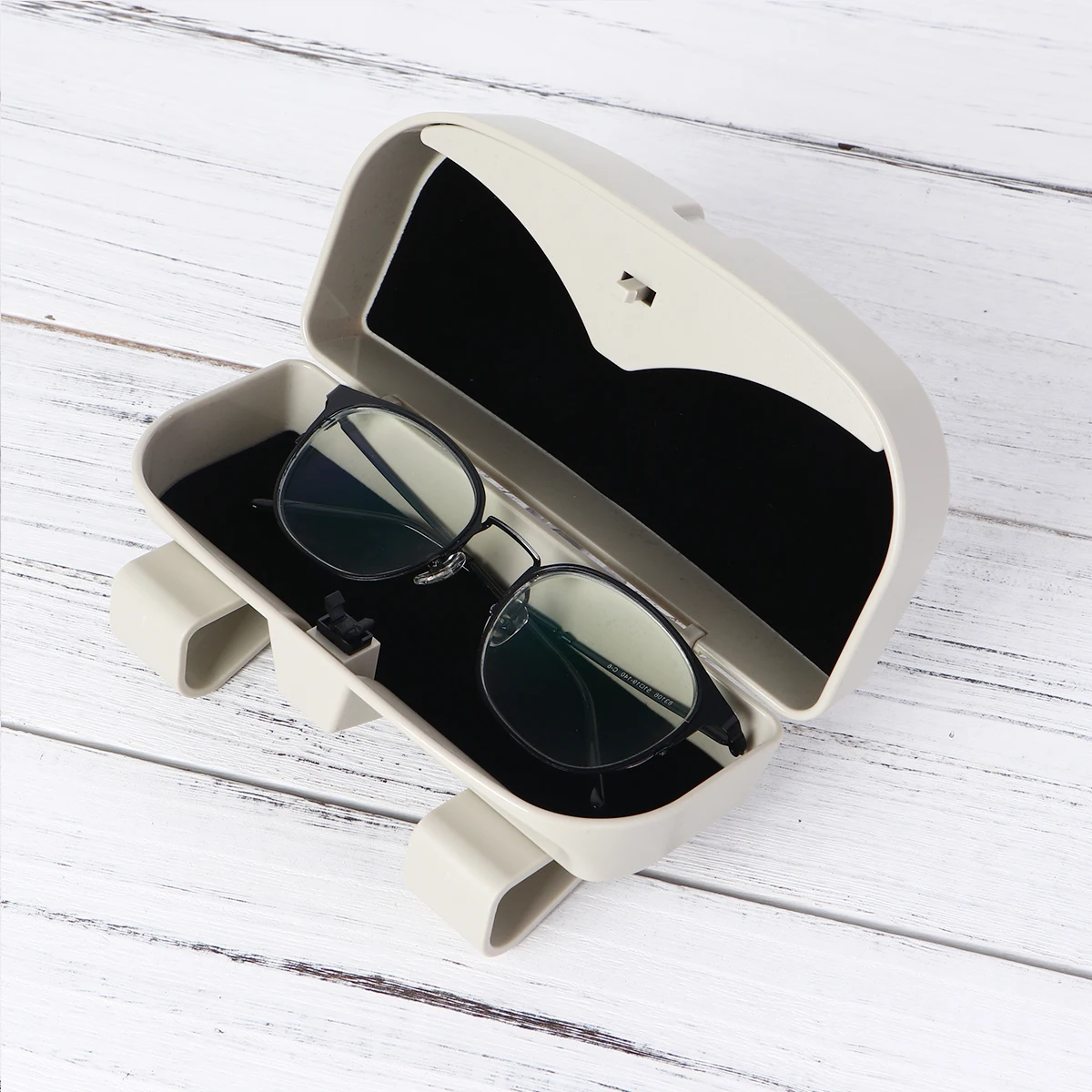 

Glasses Case Storage Sunglasses Holder Clip for Sun Visor ABS Plastic High Wearing Shock Resistance Easy Install Fits Any Car