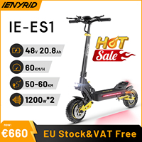 IENYRID IE-ES1 Electric Scooter 2x1200W Dual Motor 48V 20.8Ah Battery E-Scooter 60 km/h Max Speed 50-60KM Range Scooters