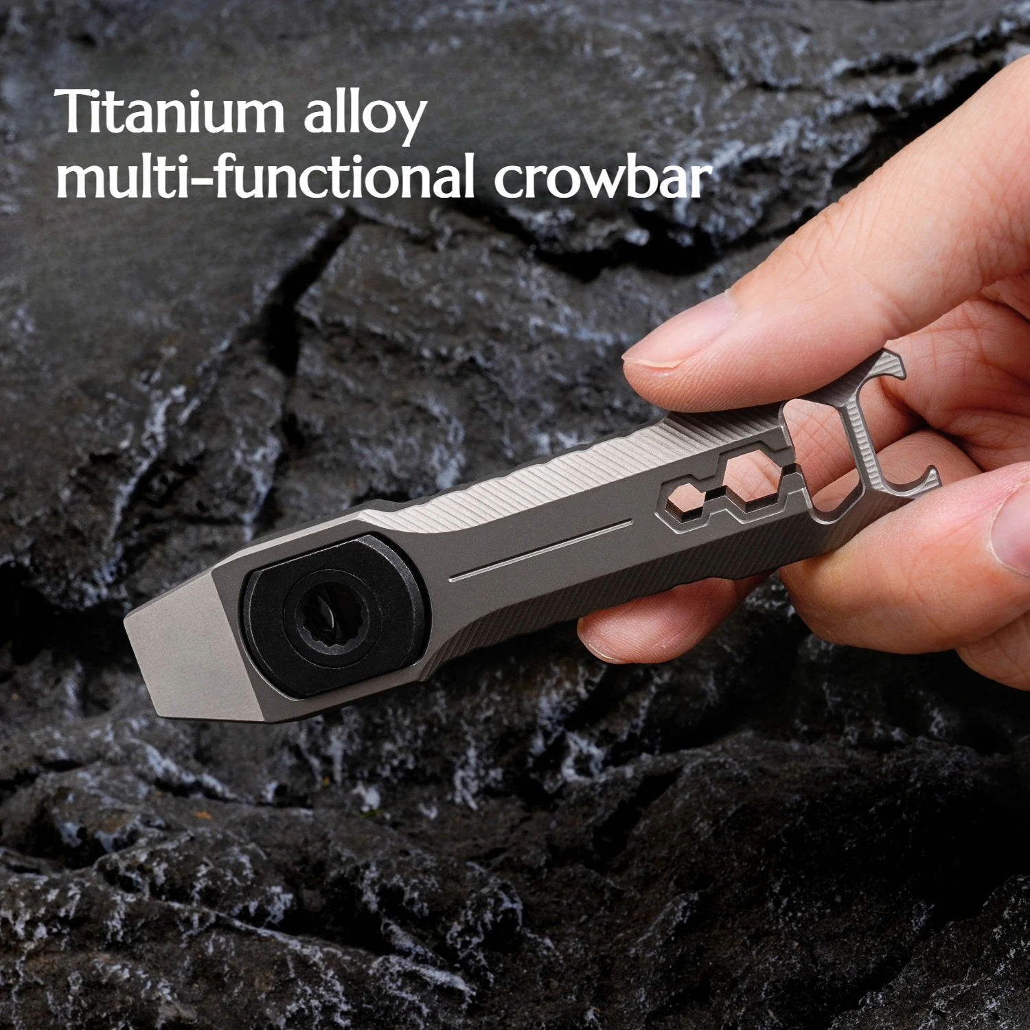

High Quality Titanium Alloy Multi-functional Crowbar Screwdriver Portable Bottle Opener Nail Puller EDC Tool