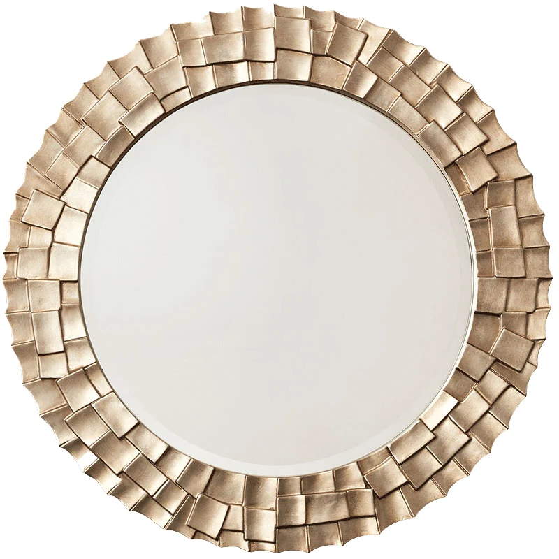 

Gold Bathroom Decorative Wall Mirrors Makeup Round Hanging Wall Mirrors Luxury Aesthetic Design Deco Salon Nursery Room Decor