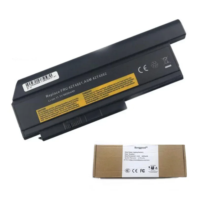 High Capacity 6600mAh 42T4940 45N1022 45N1023 Laptop Battery for Lenovo ThinkPad X220I X220 X230I 0A36307 0A36281