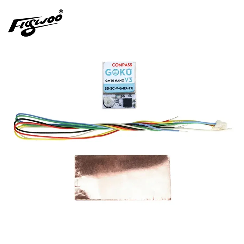 GOKU GM10 Nano V3 GPS GNSS Module M10050 Chip 2.2g 3.3‑5V UBX NMEA Protocol Solder Pads For Tiny Micro FPV Drone