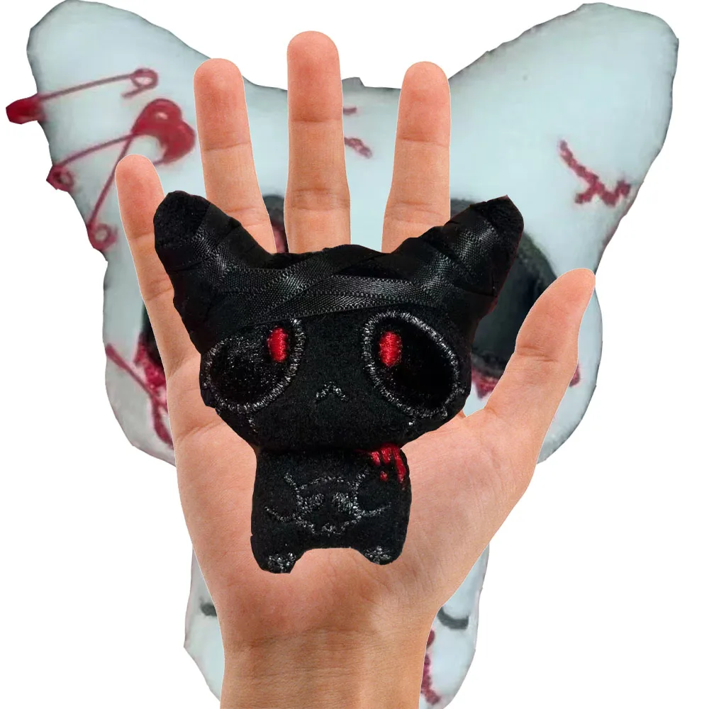 Halloween Horror Plush Keychain Creepy Bloody Monster Doll Goth Bag Charm Scary Accessories for Backpack Cosplay Party Decor